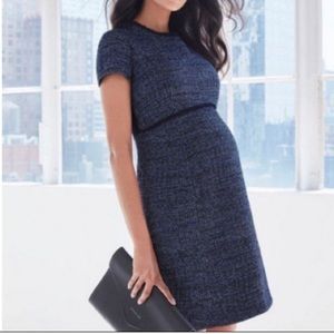 Seraphine Tweed Navy Maternity Dress